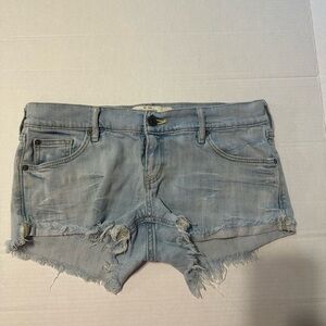 Abercrombie & Fitch Blue Jean Shorts Distressed Cut-Off